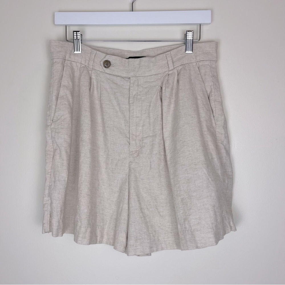 BANANA REPUBLIC High Rise Linen Blend Summer Bermuda Shorts size 10